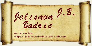 Jelisava Badrić vizit kartica